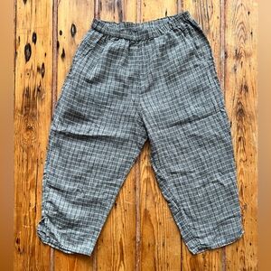 Flax cropped pants size petite (small) by Jeanne Engelhart, 100% linen